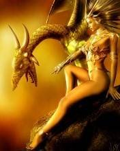 pic for dragon and woman